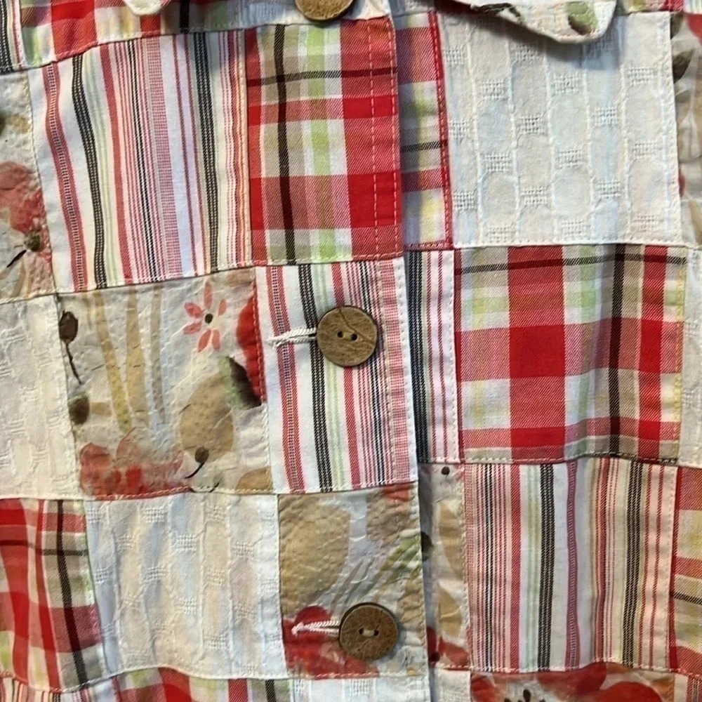 Koret plaid patchwork sample‎ women's jacket size medium/ large vintage - Picture 4 of 12